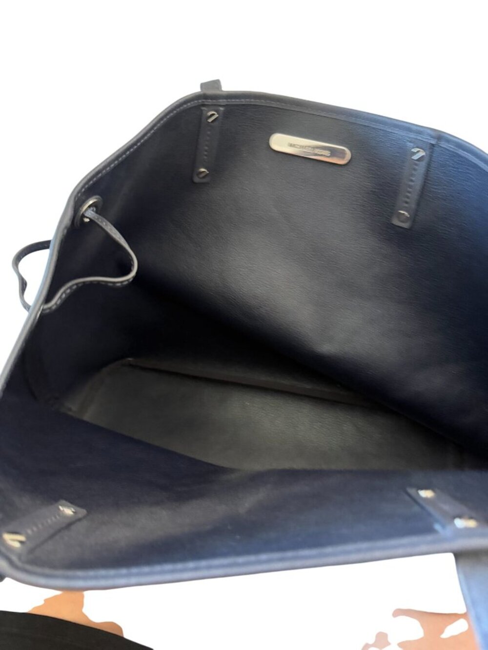 MICHAEL KORS Navy JetSet Saffiano Logo Reversible Tote Bag - Picture 3 of 9